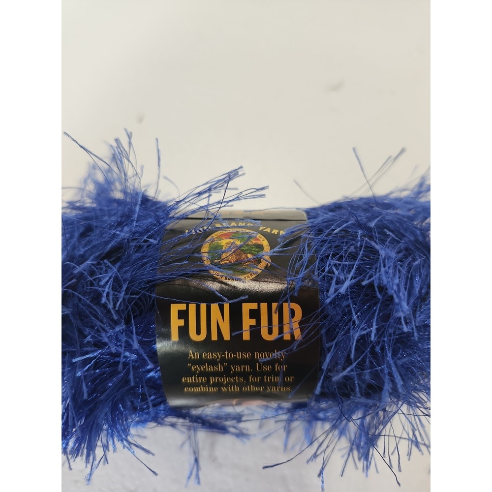 Lion Brand Fun Fur/ Eyelash 1 Skein Sapphire Blue